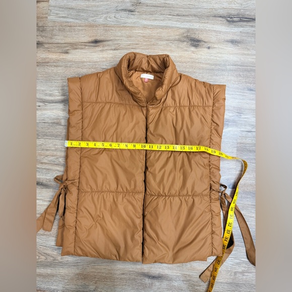 Anthropologie Pilcro Packable Nylon Brown Puffer Vest Side Ties OS. - Picture 9 of 10